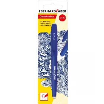 Faber-Castell Eberhard Faber Erase It! Gelstift Blau 0,7 mm Nachfüllbar Radierbar 582181