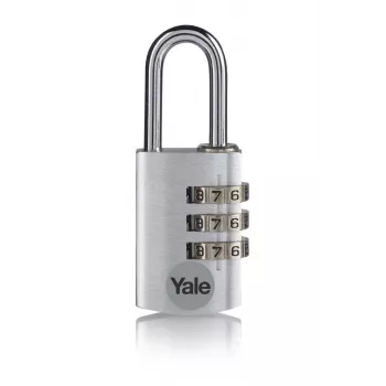 Yale YE3CB/38/131/1/S 38mm silbernes Kombinationsvorhängeschloss