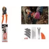 Bradas V-SERIES Multifunktions-Gartenschere mit austauschbarer Ambossklinge, Orange, 1 Stück (KT-V1)