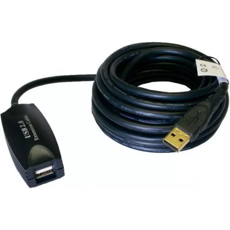 EXSYS EX-1401 Aktives USB 2.0 Verlängerungskabel 5m USB-A Stecker auf Buchse mit Signalregeneration