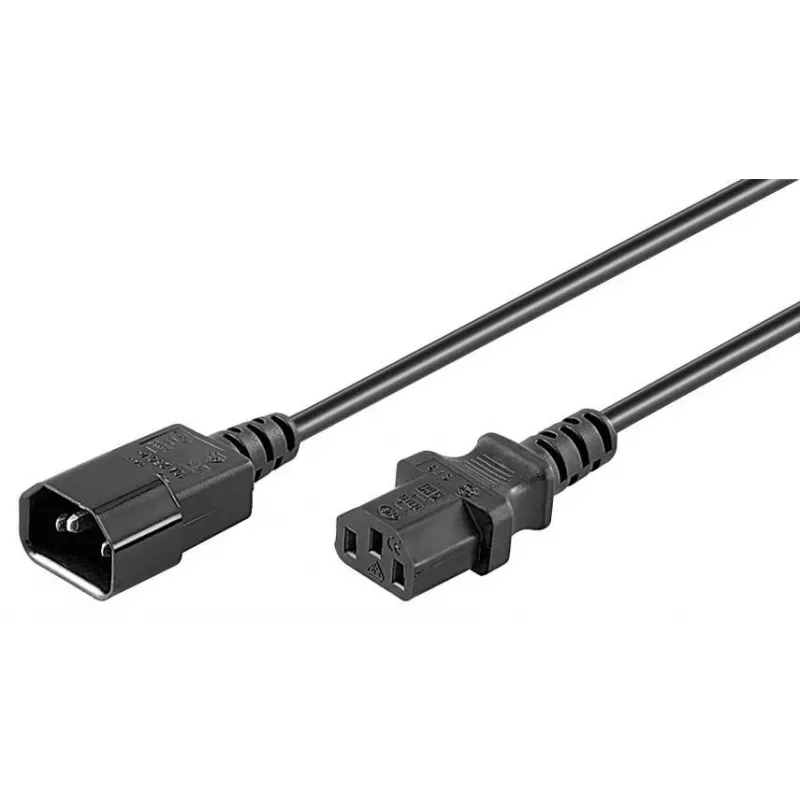 MicroConnect PE1413BL18 Stromkabel C14 auf C13 1,8 m Schwarz