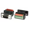EXSYS EX-49110 DB9 Stecker auf 9-Pin Schraubklemmenblock Adapter mit Drucktaster