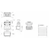EXSYS EX-49110 DB9 Stecker auf 9-Pin Schraubklemmenblock Adapter mit Drucktaster