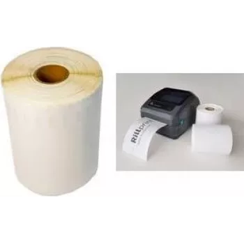RILLPRINT 57 x 32 mm weiße Polypropylen-Direktthemo-Etiketten für Zebra-Drucker, Permanentkleber, 1 Rolle, 1000 Etiketten 85334