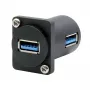 EXSYS EX-49154 D-Typ Adapter USB-A Buchse zu Buchse 90°, USB 3.2 Gen 1