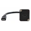 EXSYS EX-49166 D-Typ USB-C Buchse auf Stecker Adapterkabel, USB 3.2 Gen 2, 20 cm, Schwarz