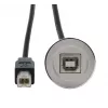 EXSYS EX-49182 USB 2.0 Einbau-Adapterkabel, USB B Buchse auf USB B Stecker, 30 cm, Metallgehäuse