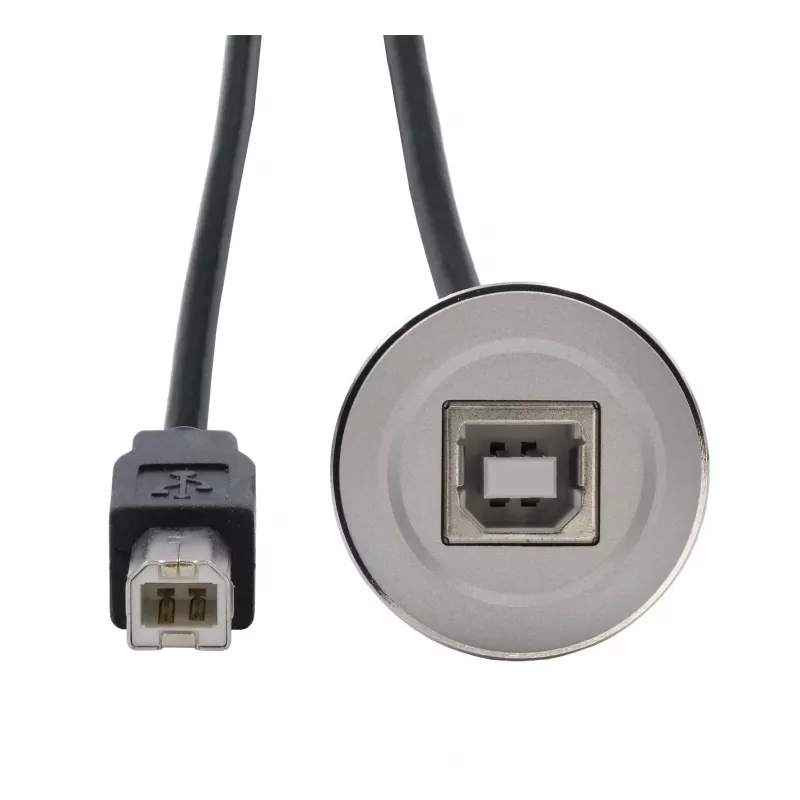 EXSYS EX-49182 USB 2.0 Einbau-Adapterkabel, USB B Buchse auf USB B Stecker, 30 cm, Metallgehäuse