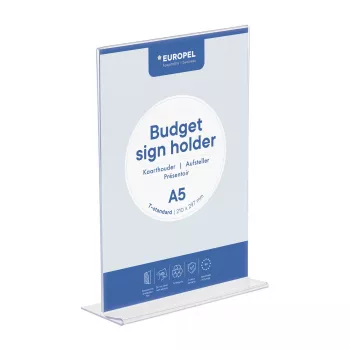 EUROPEL Budget Tischaufsteller DIN A5, doppelseitig, Polystyrol, transparent 351006
