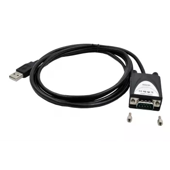 EXSYS EX-1311-2IS USB 2.0 zu RS-232 Seriell Adapter mit FTDI FT232RL Chipsatz, 921,6 Kbps, DB9 Stecker, 0,8 m Kabel