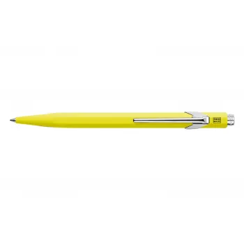 Caran d'Ache 849 PopLine Fluo Kugelschreiber, fluoreszierendes Gelb, blaue Tinte, Medium 849.470