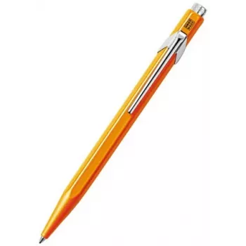 Caran d'Ache 849 PopLine Fluo Kugelschreiber, Fluo Orange, Blaue Tinte, Medium 849.030
