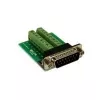 EXSYS EX-49010 15-Pin D-SUB Buchse auf 16-Pin Schraubklemmenblock Adapter, Grün/Silber