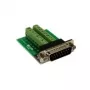 EXSYS EX-49010 15-Pin D-SUB Buchse auf 16-Pin Schraubklemmenblock Adapter, Grün/Silber