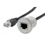 EXSYS EX-49184 Panel-Mount-Adapterkabel, RJ45 Buchse auf Stecker, 30 cm, geschirmt, Metall