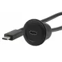 EXSYS EX-49222 USB-C Panel-Mount-Adapterkabel, USB 3.2 Gen 2, 10Gbps, 100W PD, 30cm