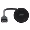 EXSYS EX-49222 USB-C Panel-Mount-Adapterkabel, USB 3.2 Gen 2, 10Gbps, 100W PD, 30cm