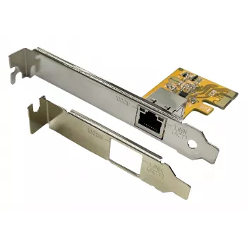 EXSYS EX-6071C PCI Express Gigabit Ethernet Karte, 1x RJ45, Realtek, Low Profile Bracket enthalten