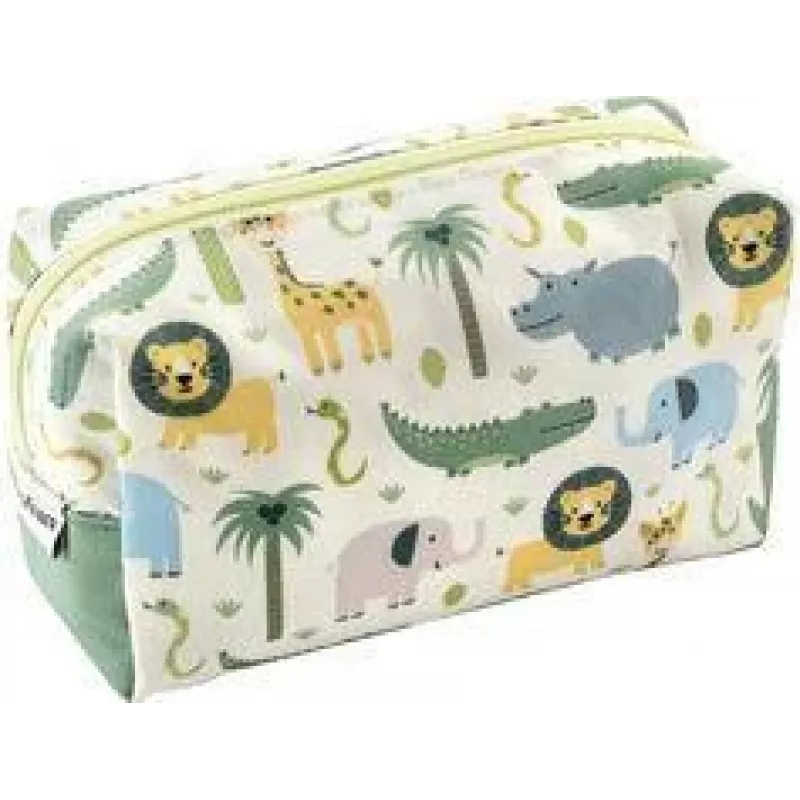 FABER-CASTELL EBERHARD FABER Jumbo Safari Federmäppchen Polyester mit großem Hauptfach, Reißverschluss, 1 Stück (577438)