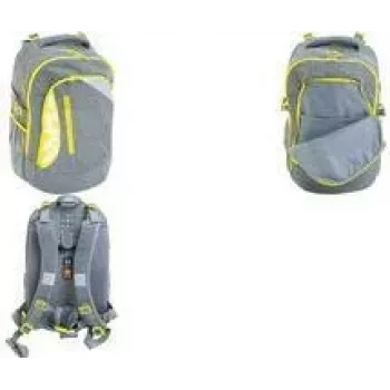FABER-CASTELL EBERHARD FABER X-Style Schulrucksack 28L Grau/Neongelb 577637