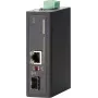 MICROSENS MS657099X Industrial Media Converter, 2x RJ45 + 2x SFP, 100M/1G, DIN Rail, -40 bis 75°C