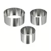 Metaltex Runde Edelstahl-Kochringe, 3er-Set, Silber, 45 mm Höhe 204536010
