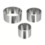 Metaltex Runde Edelstahl-Kochringe, 3er-Set, Silber, 45 mm Höhe 204536010