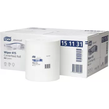 Tork Wischtuch 151131, 1-lagig, Weiß, 21,5 cm x 275 m, 6 Rollen/Pack