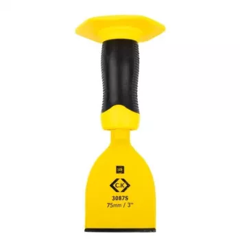 C.K Tools T3087S 3 Flachmeißel 75 mm Klingenbreite, 220 mm Länge, Sechskantschaft