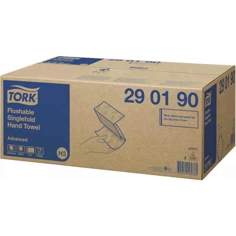 Tork 290190 Advanced 2-lagige Handtuchrolle, Weiß, 150 m, 6 Rollen
