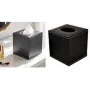 DEFLECTO DEFTISSQU quadratische Kunstleder-Taschentuchbox-Abdeckung in Schwarz