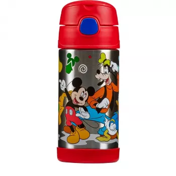 THERMOS FUNTAINER Trinkflasche mit Strohhalm, Disney Minnie Mouse, 0,35 L, Edelstahl, Rosa 4113.412.035