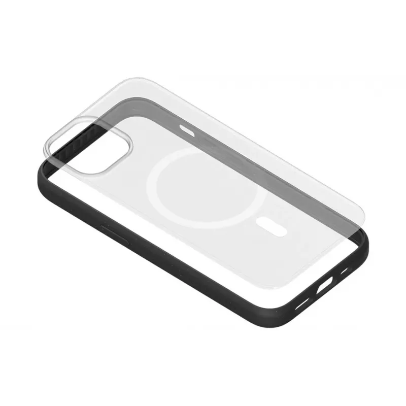 Woodcessories ECO643 iPhone 14 Plus Hülle - Umweltfreundliche schwarze & transparente Rückseitenabdeckung