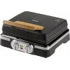 DOMO DO9281W Inky Black belgischer Waffeleisen, 1600 W, Antihaft, einstellbarer Thermostat, Cool-Touch-Griff, vertikale Aufbewahrung
