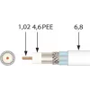 Televes SK6Fplus Koaxialkabel 100m Weiß Dreifach geschirmt 75 Ohm
