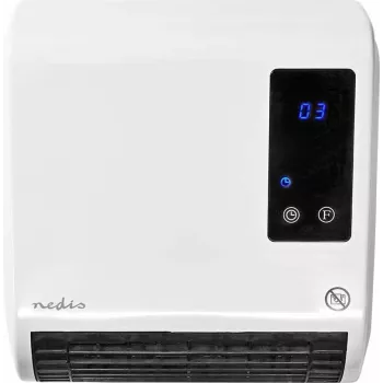 Nedis HTBA20WT Keramik-Heizlüfter 1500 W Weiß/Grau für bis zu 20 m²