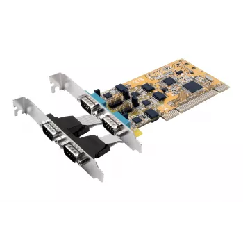 EXSYS EX-42034IS 4-Port RS-232/422/485 PCI-Seriellkarte mit Überspannungsschutz & optischer Isolierung