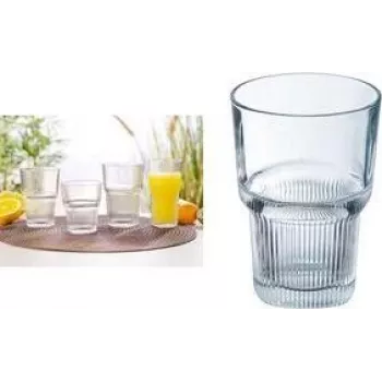 Esmeyer Arcoroc Starline Trinkglas 420 ml, gehärtetes Glas, spülmaschinenfest, stapelbar, 6er-Set 384-6735