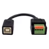EXSYS EX-49130 USB 2.0 Adapter USB-B Buchse auf 5-Pin Terminalblock mit Drucktaster, 15 cm