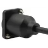 EXSYS D-Typ Einbau-RJ45-Kupplung, Buchse zu Buchse, CAT.5e, 20 cm, geschirmt, Schwarz EX-49160
