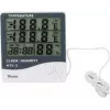 Bradas WL-M21 White Line Digitale Wetterstation mit kabellosem Außentemperatursensor, Innen-/Außentemperatur -10°C bis 70°C, Weiß