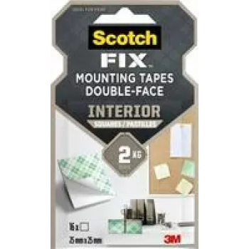 3M Scotch-Fix Innenbereich Montagequadrate 25 mm x 25 mm Weiß (12er-Pack) 7100263584