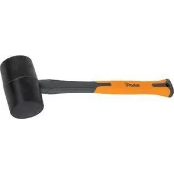 Bradas Gummihammer 450 g Anthrazit/Orange 340 mm Fiberglasstiel rutschfester TPR-Griff DIY-HF6045