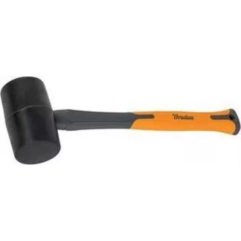 Bradas Gummihammer 450 g Anthrazit/Orange 340 mm Fiberglasstiel rutschfester TPR-Griff DIY-HF6045