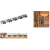 Bradas DIY-HG1212 5-fach Besen- und Werkzeughalter mit Metallschiene und Rollenklemmen