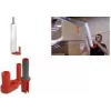 RAADHUIS Stretchfolien-Handabroller, rot/grau Kunststoff, 2-teilig, für Rollen bis 500 mm Breite, 38-76 mm Kern (RD-351196)