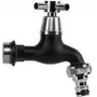 Bradas Wasserhahn 3/4 Zoll mit Kugelhahn, Mattschwarz verchromtes Messing, 1 Stück (GKK0T3434BK)