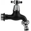Bradas Wasserhahn 3/4 Zoll mit Kugelhahn, Mattschwarz verchromtes Messing, 1 Stück (GKK0T3434BK)