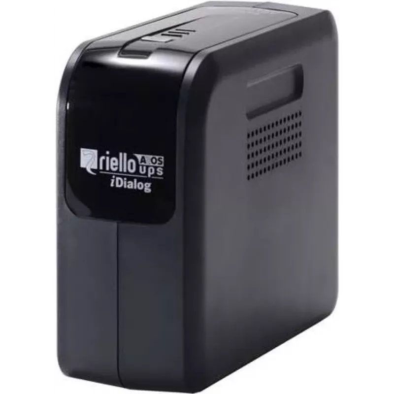 Riello UPS iDialog IDG 600 - 600 VA Line-Interactive USV, 4 Schuko-Ausgänge, USB, Tower, Schwarz