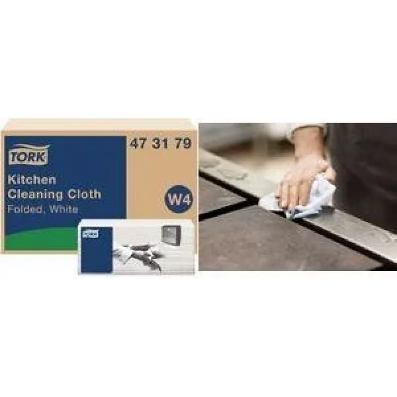 Tork Premium W4 Trockenreinigungstücher, 1-lagig, Weiß, 300 Blatt 473179